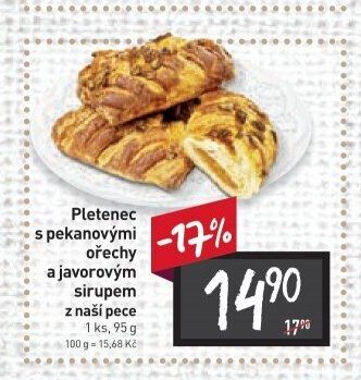 Pletenec s pekanovými ořechy a javorovým sirupem z naší pece