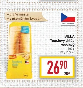 BILLA Toustový chléb máslový