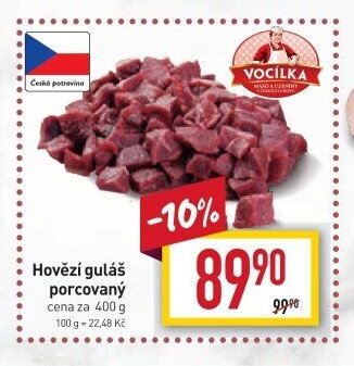 Hovězí guláš porcovaný