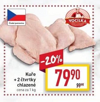 Kuře + 2 čtvrtky chlazené