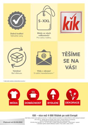 akční leták Kik textil 22.8.2022-19.9.2022