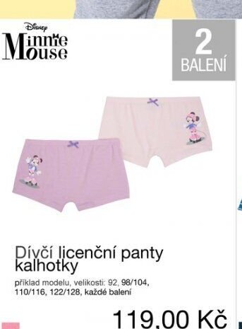 Dívčí licenční panty kalhotky