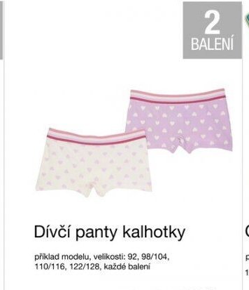 Dívčí panty kalhotky