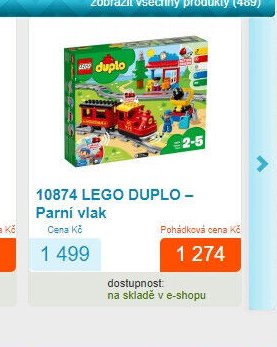 10874 LEGO DUPLO - Parní vlak