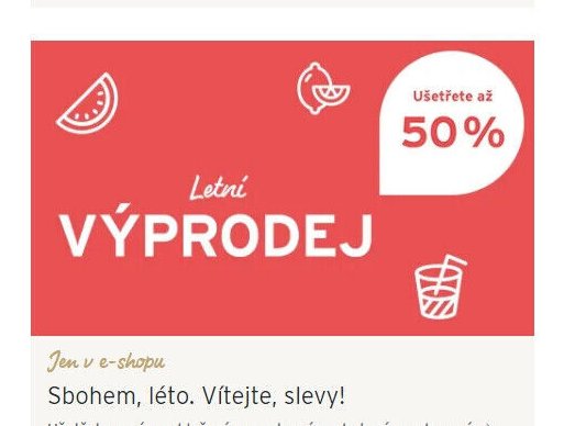 Sbohem, léto. Vítejte, slevy!