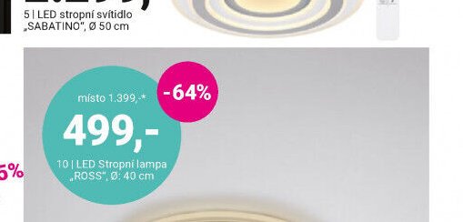LED STROPNÍ SVÍTIDLO „SABATINO“