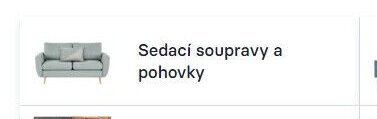 Sedací soupravy a pohovky