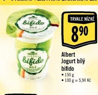 Albert Jogurt bílý bifido
