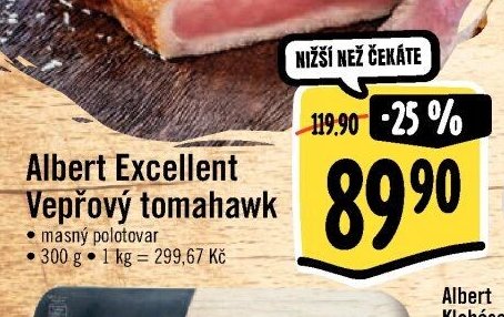 Albert Excellent Vepřový tomahawk