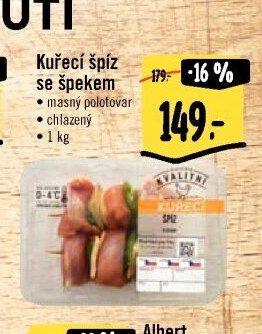 Kuřecí špíz se špekem