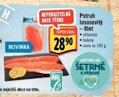 Pstruh lososovitý - filet