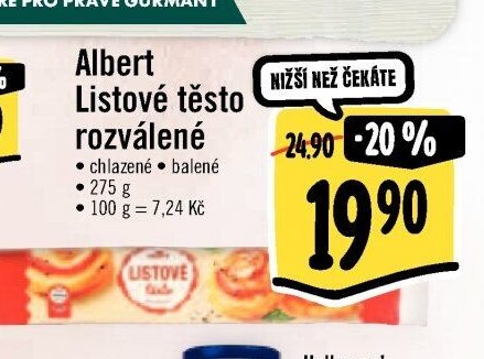 Albert Listové těsto rozválené