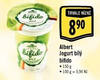 Bilý jogurt Bifido Albert