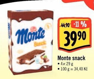 Dezert mléčný Monte Snack Zott