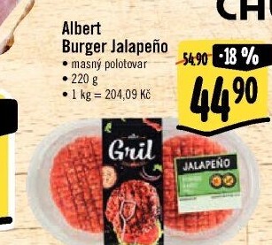 Hovězí burger Jalapeno Albert Gril