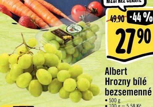 Hrozny bílé bezsemenné Albert