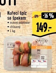 Kuřecí špíz se špekem Albert