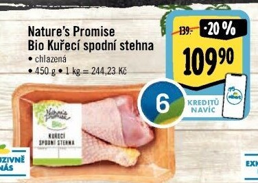 Kuřecí stehna bio Nature'