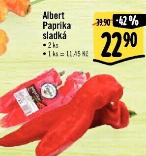 Paprika červená Albert