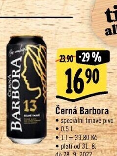 Pivo černá Barbora 13° Ostravar