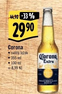 Pivo světlý ležák Corona Extra