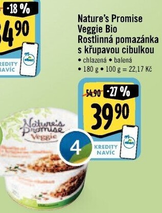 Pomazánka s křupavou cibulkou Veggie Bio Nature'