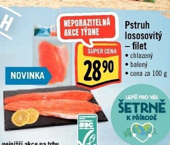 Pstruh lososovitý filety Albert