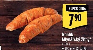 Rohlík Mlynářský žitný Albert