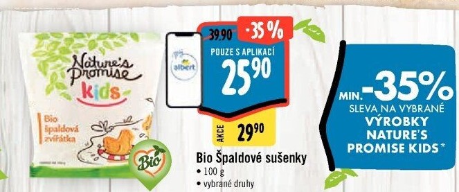 Špaldové sušenky dětské Kids bio Nature'