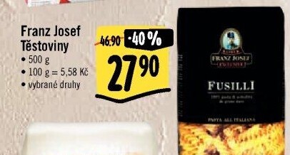 Těstoviny semolinové Exclusive Franz Josef Kaiser