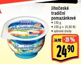 Tradiční pomazánkové Jihočeské Madeta