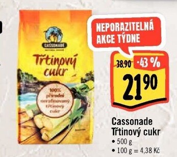 Třtinový cukr Cassonade