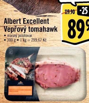 Vepřový steak tomahawk Albert Excellent