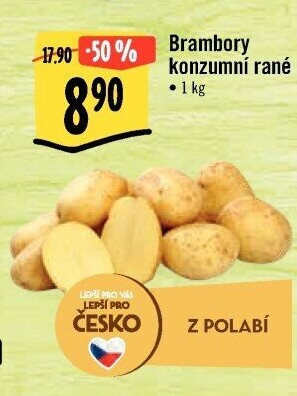 Brambory konzumní rané