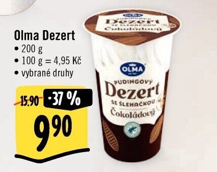 Dezert pudink se šlehačkou Olma