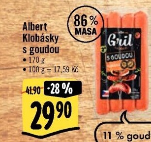 Klobása s goudou Albert Gril