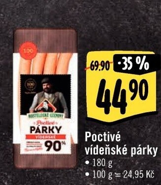 Párky vídeňské poctivé Kostelecké uzeniny