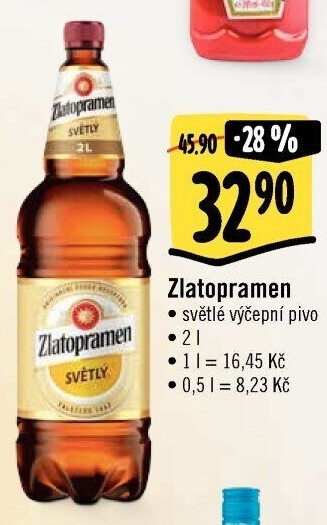 Pivo světlé výčepní 10° Zlatopramen