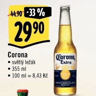 Pivo světlý ležák Corona Extra