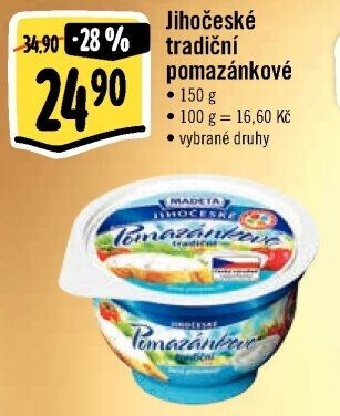 Tradiční pomazánkové Jihočeské Madeta