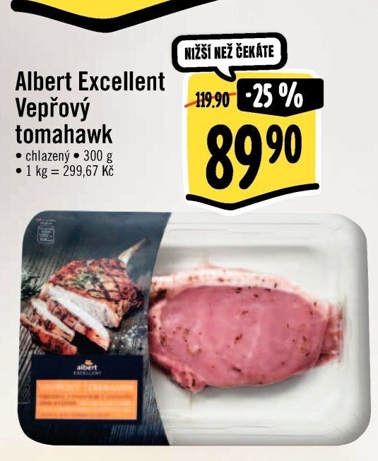 Vepřový steak tomahawk Albert Excellent