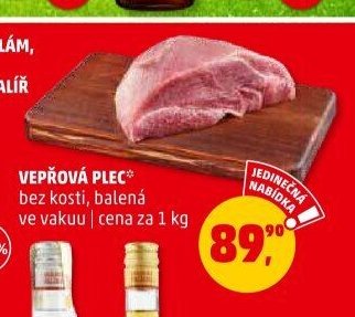 Vepřová plec bez kosti, balená ve vakuu