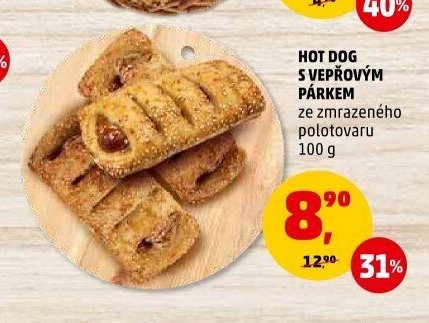 HOT DOG S VEPŘOVÝM PÁRKEM