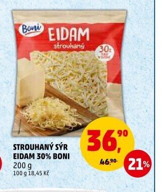 STROUHANÝ SÝR EIDAM 30% BONI 200 g