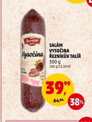 SALÁM VYSOČINA ŘEZNÍKŮV TALÍŘ