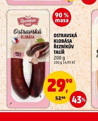 Ostravská klobása Řezníkův talíř