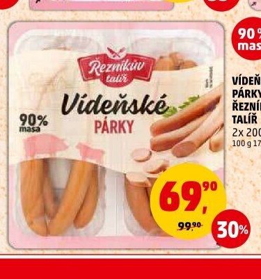 Vídeňské párky Řezníkův talíř
