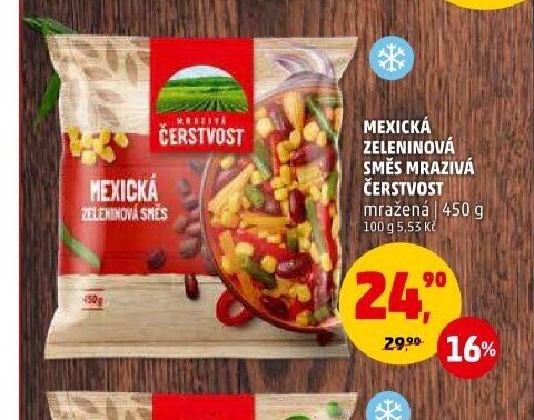 Mexická zeleninová směs mrazivá Čerstvost