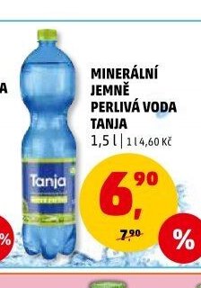 Minerální jemně perlivá voda Tanja
