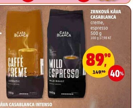 Zrnková káva Casablanca Creme, Espresso